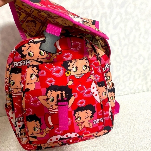 Betty Boop Backpack Purse 13" Carry Red Tote Bag Birthday, School Unique EUC - Picture 2 of 13